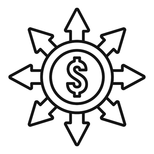 Stuur wereldwijd geld pictogram overzicht vector Geld overmaken Mobiel online
