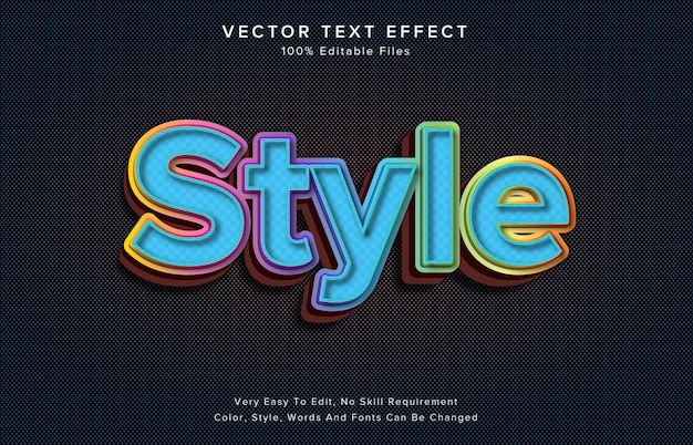 Style 3d editable text effect on debossed effect style