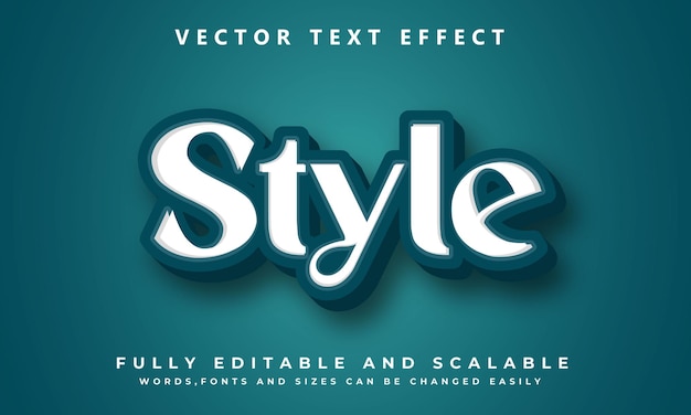 Style 3d editable text effect with dark background