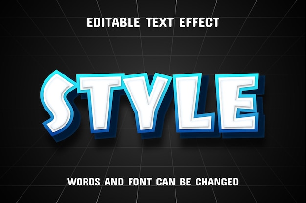 Style 3d text effect