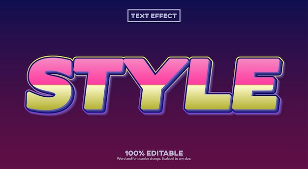 Vector style 3d text effect