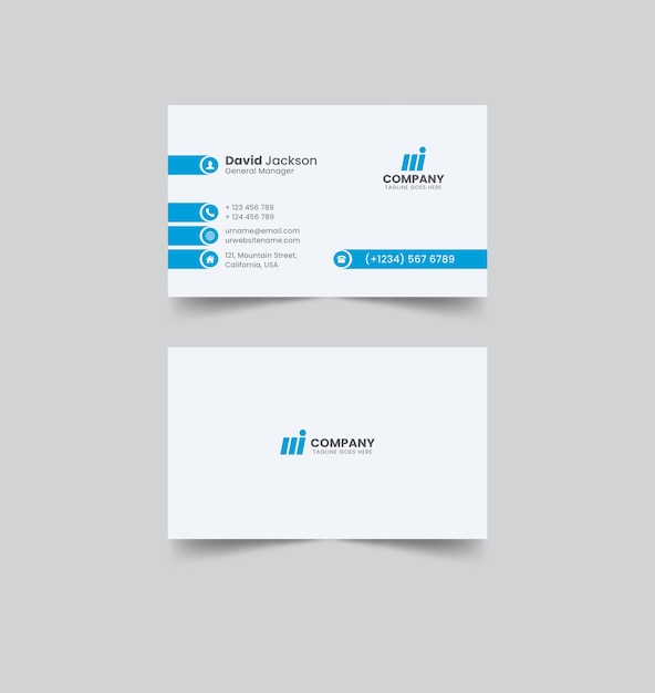 Vector style business card design template