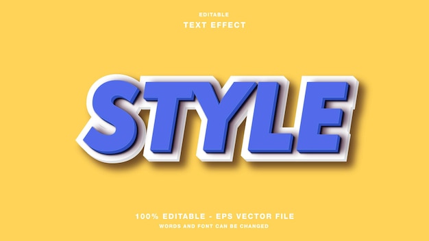 Style Cartoon 3D Editable Text Effect