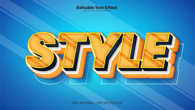 Style editable text effect in modern trend style