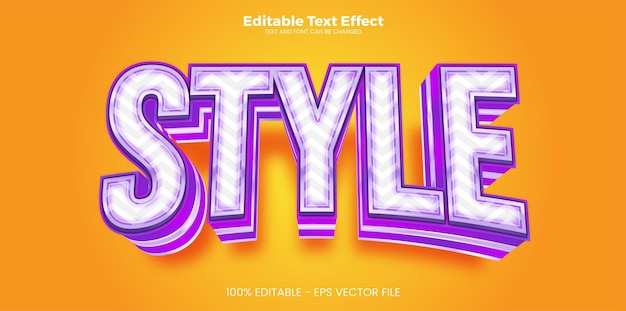 Style editable text effect in modern trend style