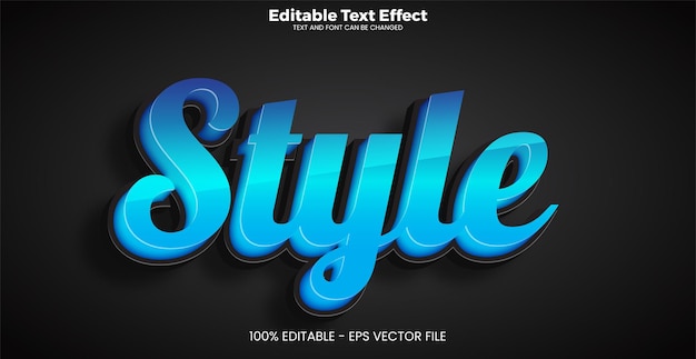 Style editable text effect in modern trend style