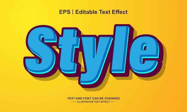 Style editable text effect