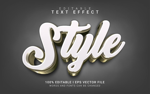 Vector style editable text effect