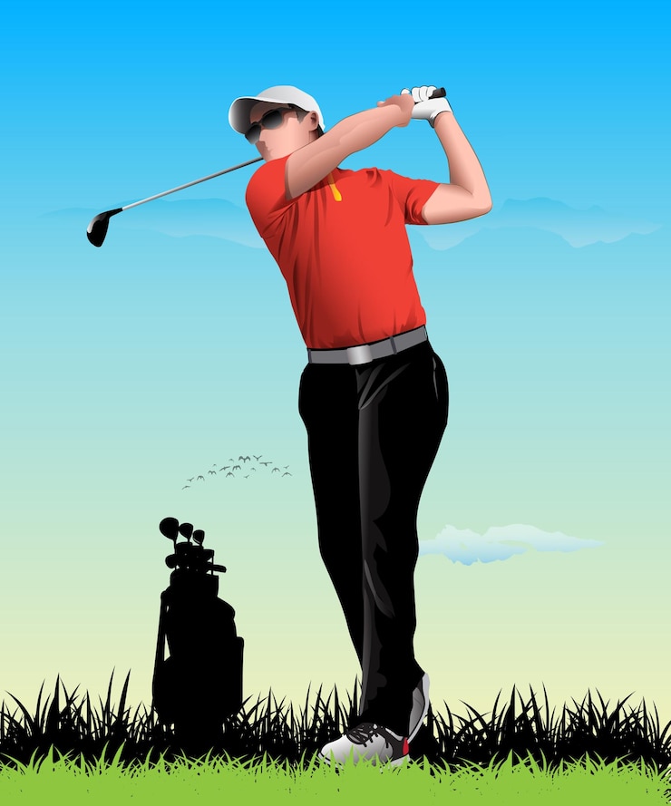 Vector style of golf