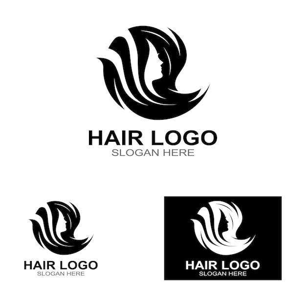 Vector style haircut icon vector design template illustration