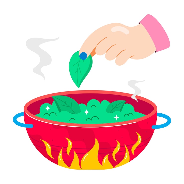 Vector style herb and spices stickers