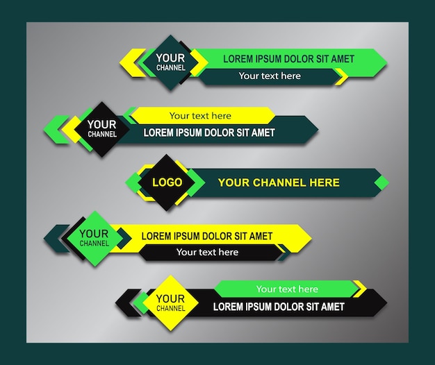 Premium Vector Style lower third template Premium Vector Style lower third template