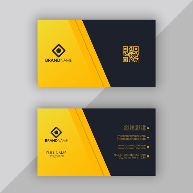 Style of modern business card template Premium Vector