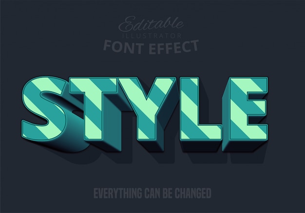 Vector style text, editable text style