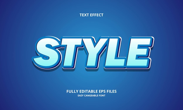 style text effect design template