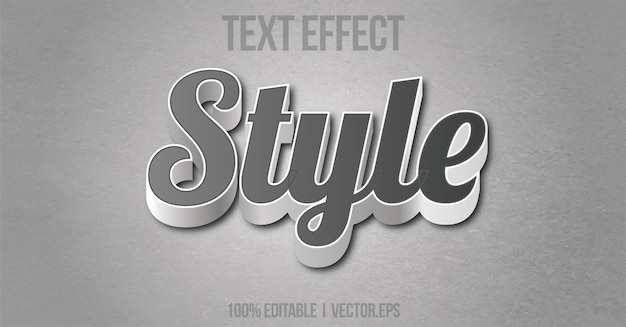 Style text effect editable