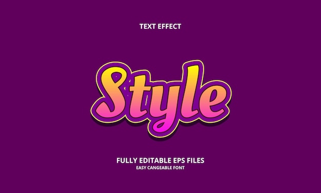 Style text effect