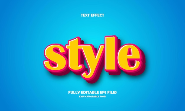 Style text effect