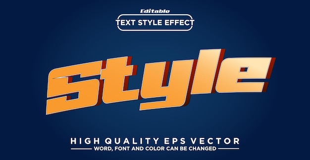 Style text style effect editable