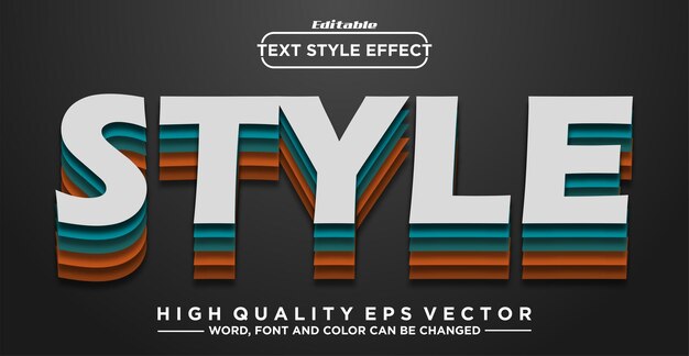 Vector style text style effect editable