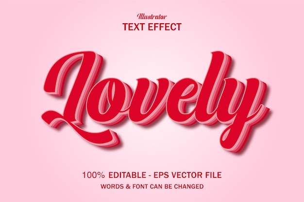 Style valentine lovely text effect