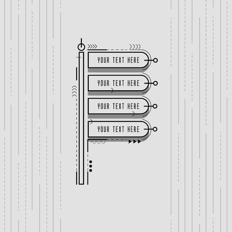 Vector styled memphis ribbons, labels, tags, emblems.