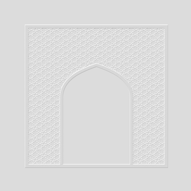 Stylish 3D Ramadan Kareem background for greeting card