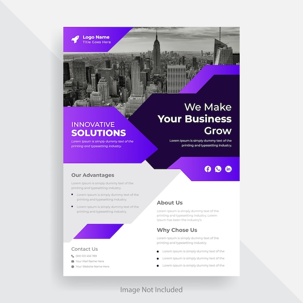 Stylish abstract business flyer design template