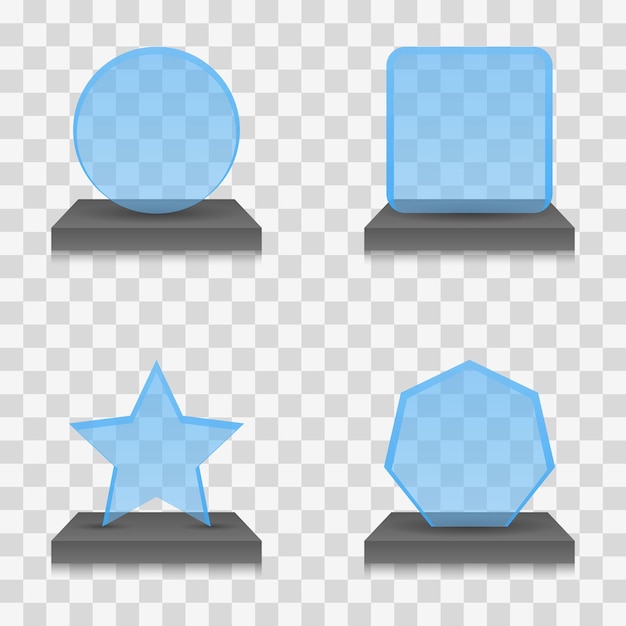 Vector stylish award icons