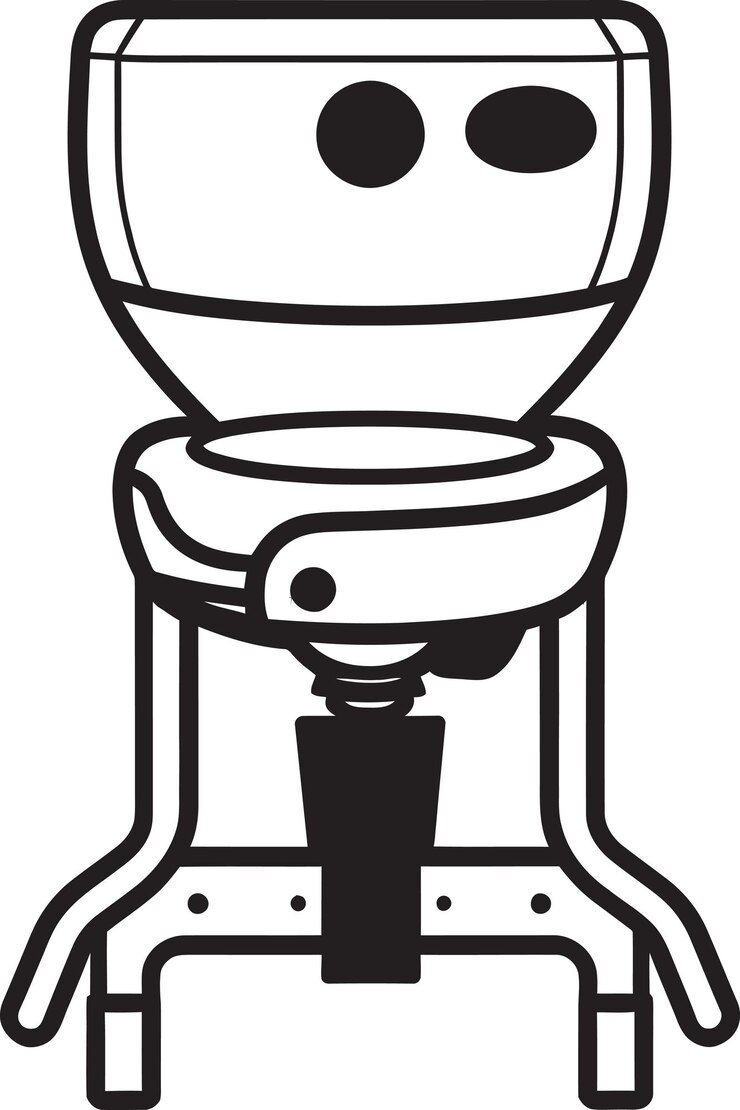 Vector stylish bio toilet vector illustration for promoting sustainable and efficient sanitation