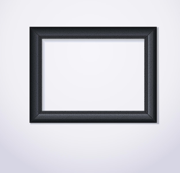 Stylish black photoframe vector illustration