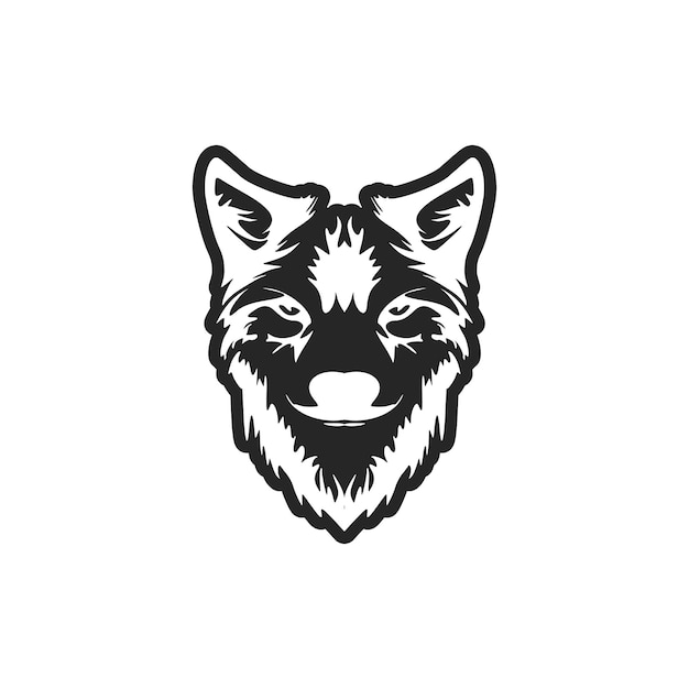 Stylish black and white wolf logo perfect for branding your business