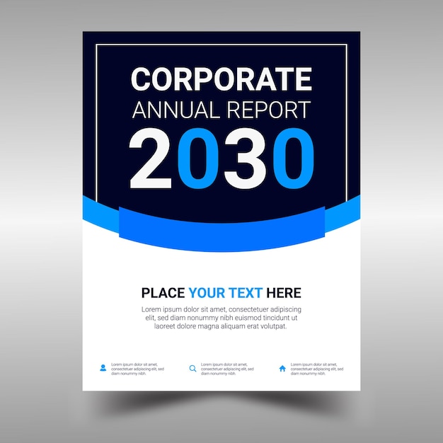 Stylish blue annual report business brochure design