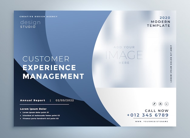 Stylish blue business flyer design