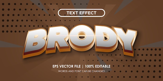 Стильный текстовый эффект Броуди