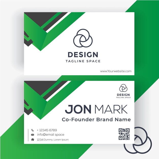 Stylish business card design look simple