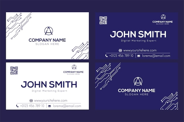 Vector stylish business card design new look