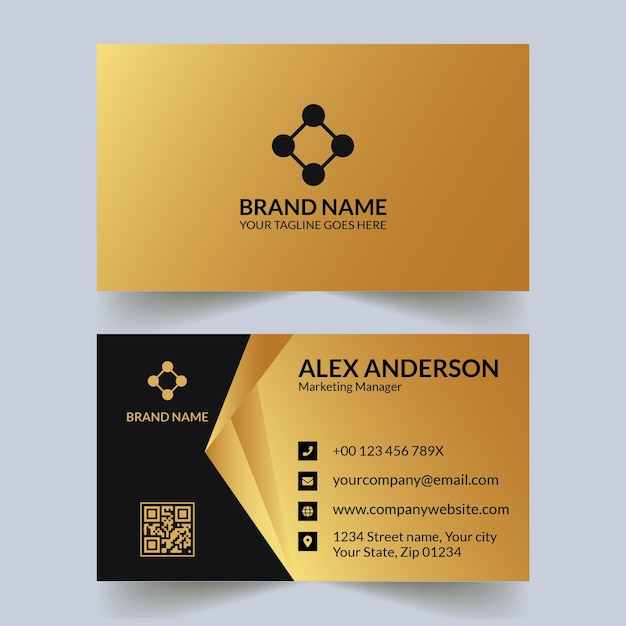 Stylish business card design with professional appearance