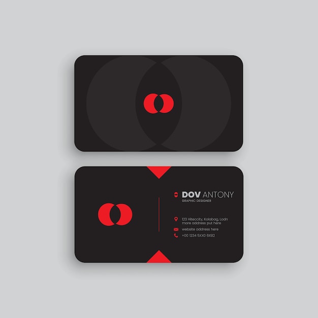 Vector stylish business card template