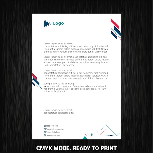 Stylish business letterhead design template