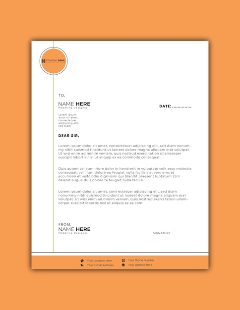 Stylish Business Letterhead Design