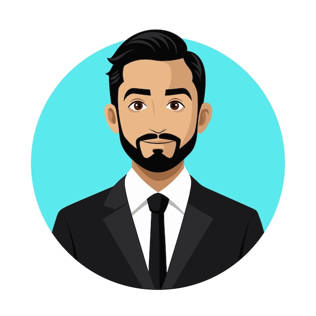 Stylish Businessman Profile in een cirkel vector illustratie