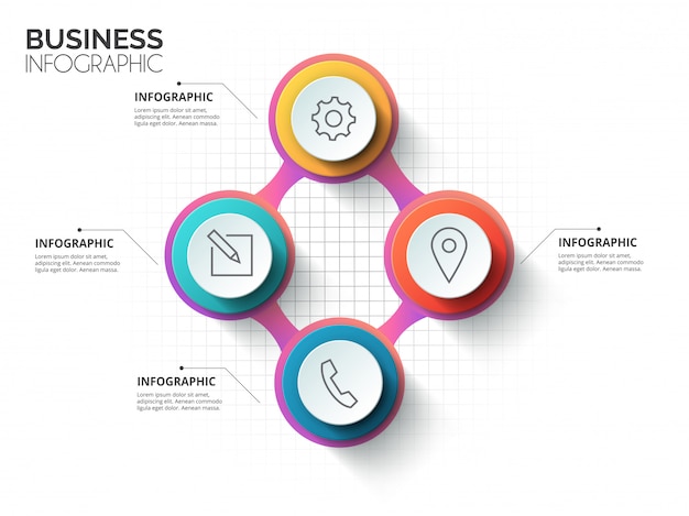 Stylish circle history mindmap business infographics template. Web site infographic background concepts collection  .