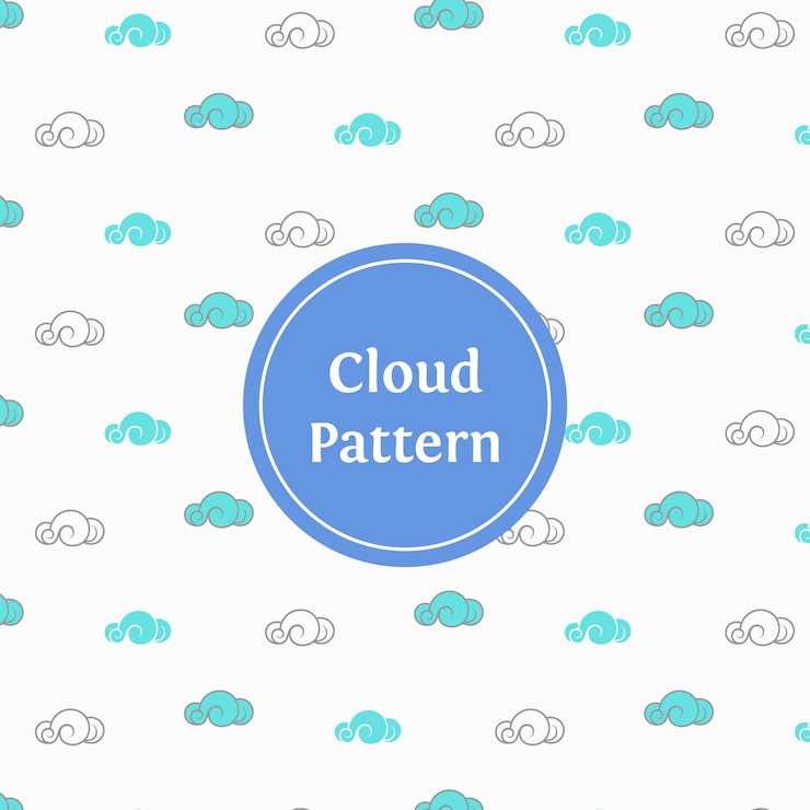 Vector stylish cloud vector pattern 