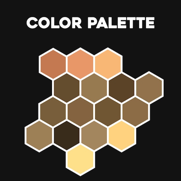 Stylish color palette 2023. Vector illustration