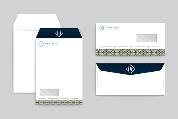 Stylish company envelope template for business identity