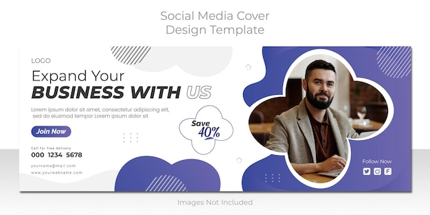 Vector stylish corporate business social facebook cover design template