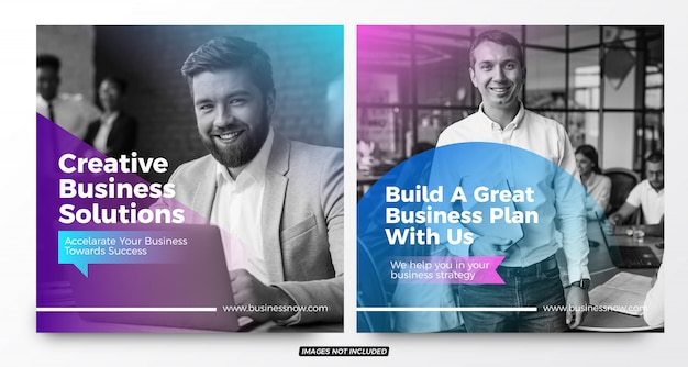 Vector stylish corporate business social media post templates