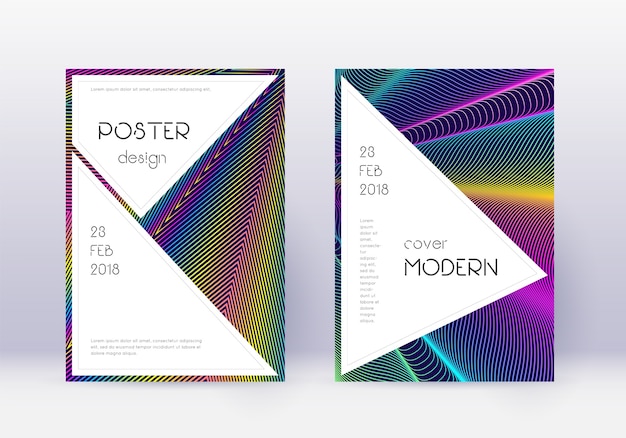 Stylish cover design template set