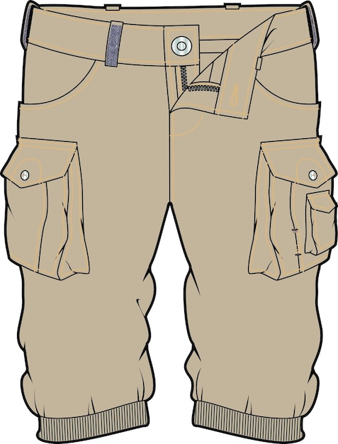 Stylish Cream Colored Cargo Pants